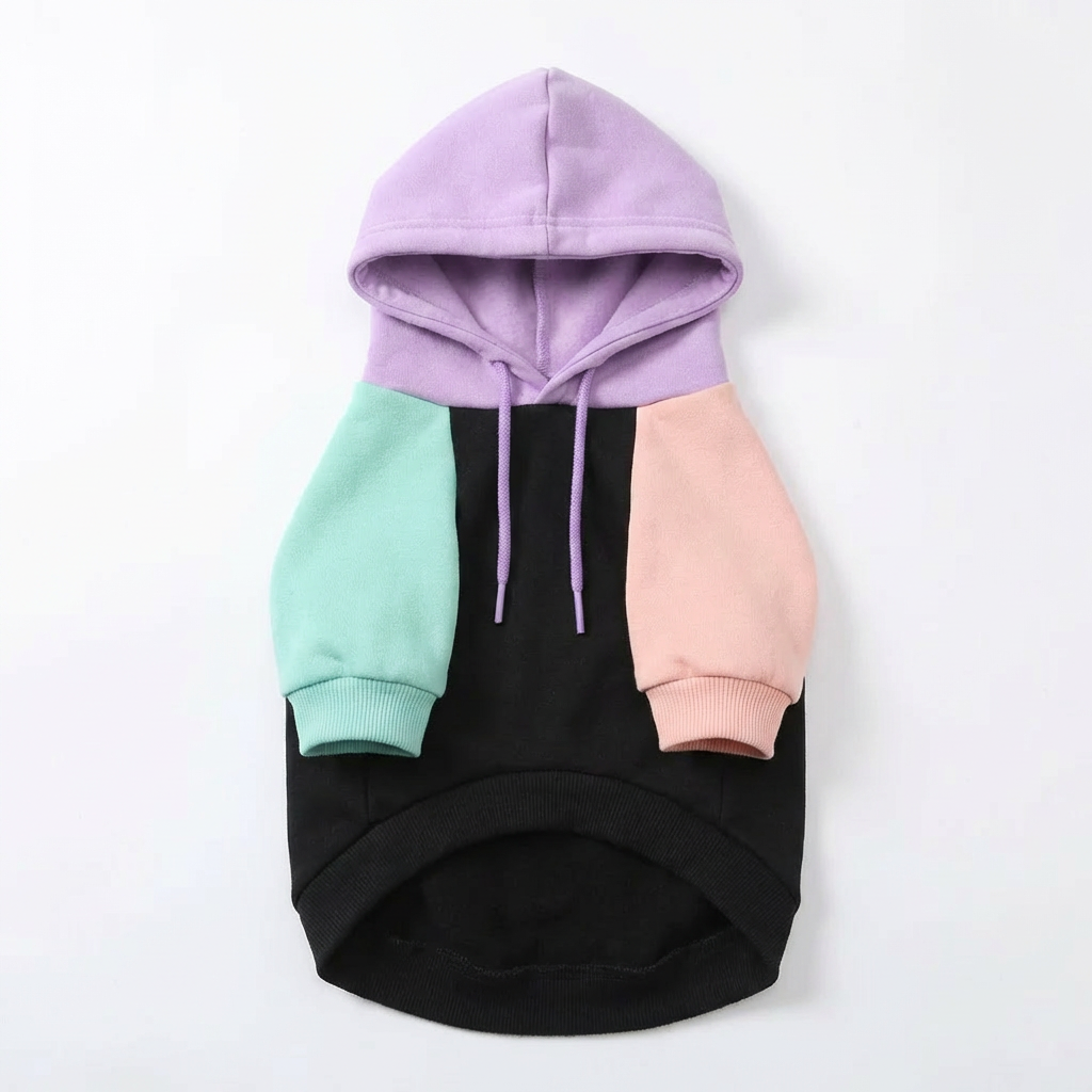 Colorblock Human Hoodie – Black Multi