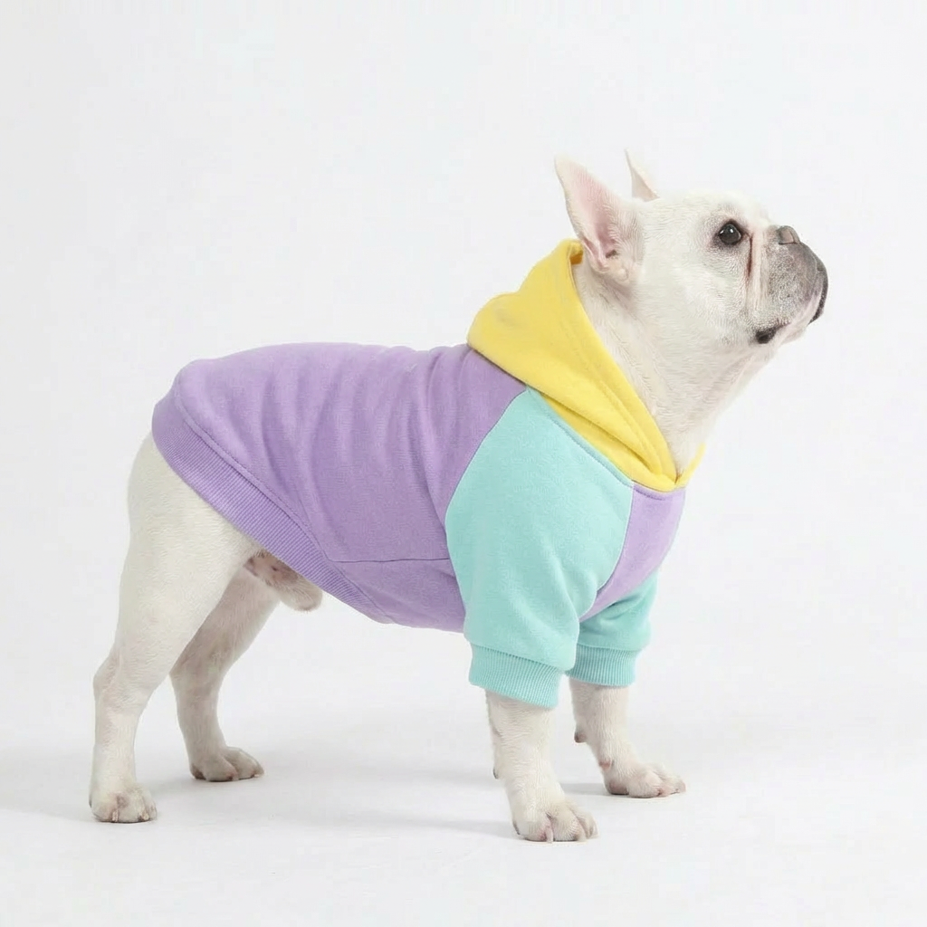 Colorblock Human Hoodie – Lavender Multi