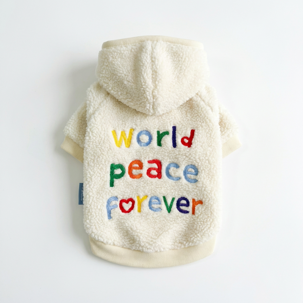 Peace™ Dog Hoodie - Cream