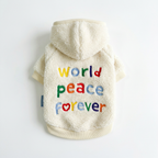 Peace™ Dog Hoodie - Cream
