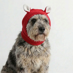 Bear Ear Dog Beanie – Red