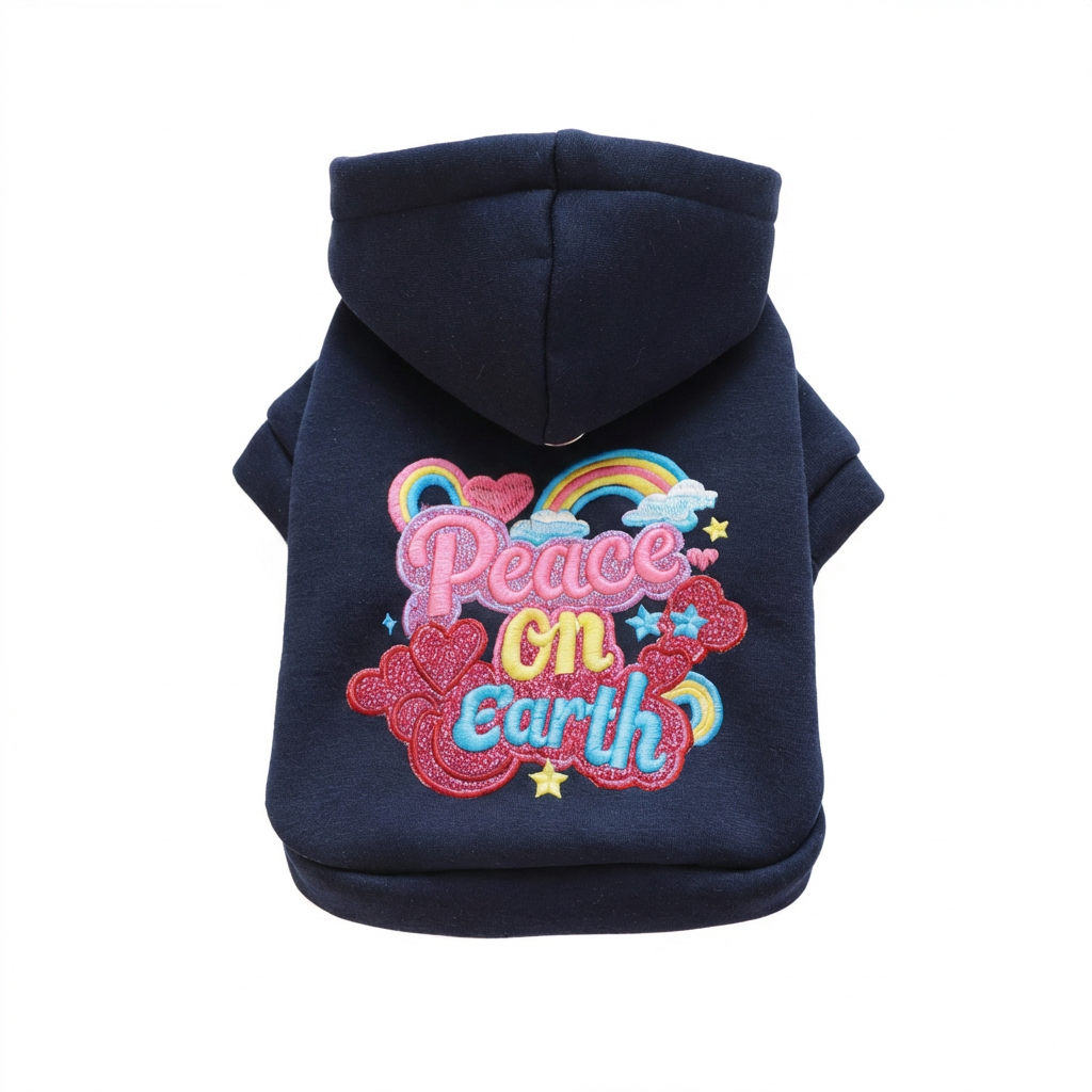 Peace™ Dog Hoodie - Navy