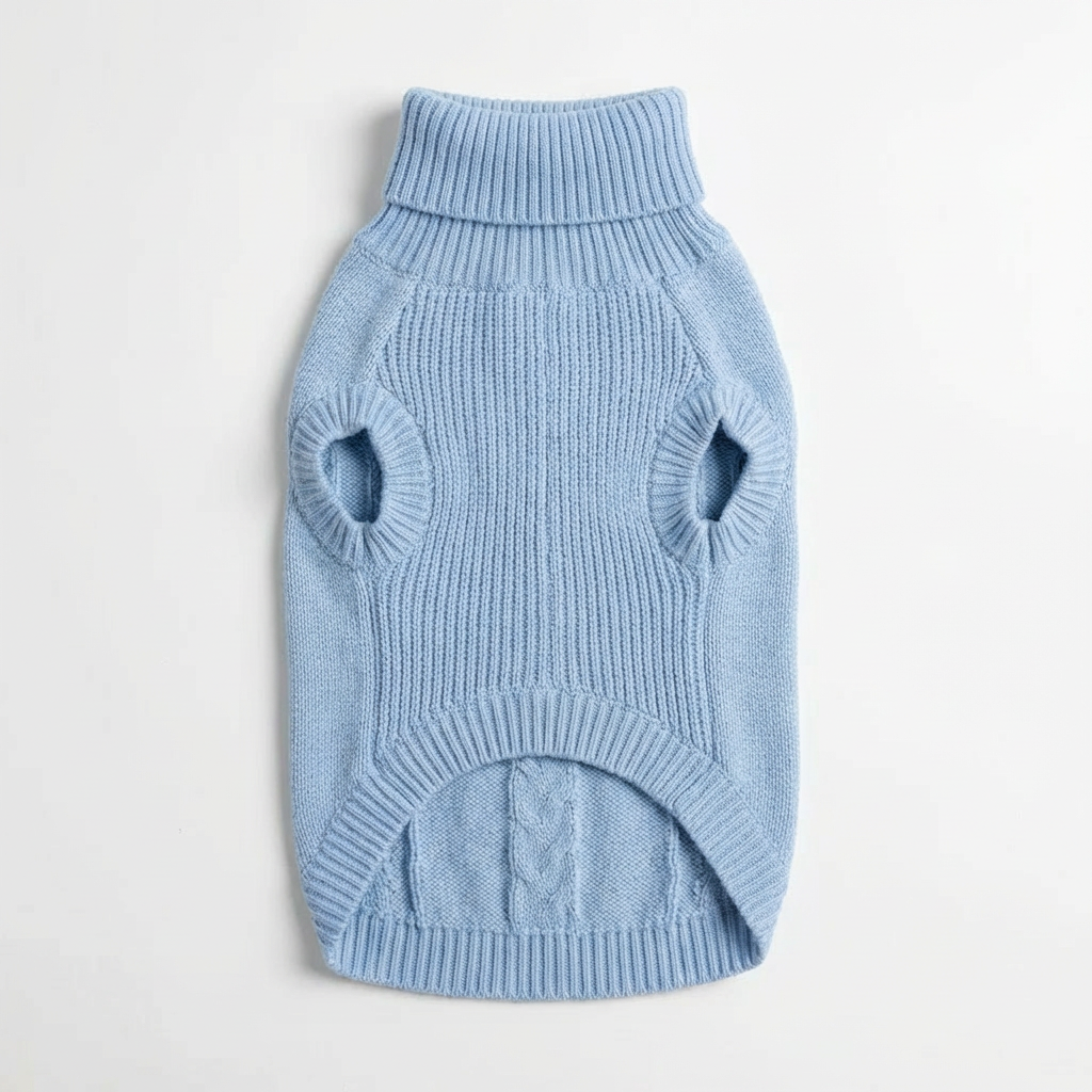 Basic Cable Knit – Baby Blue