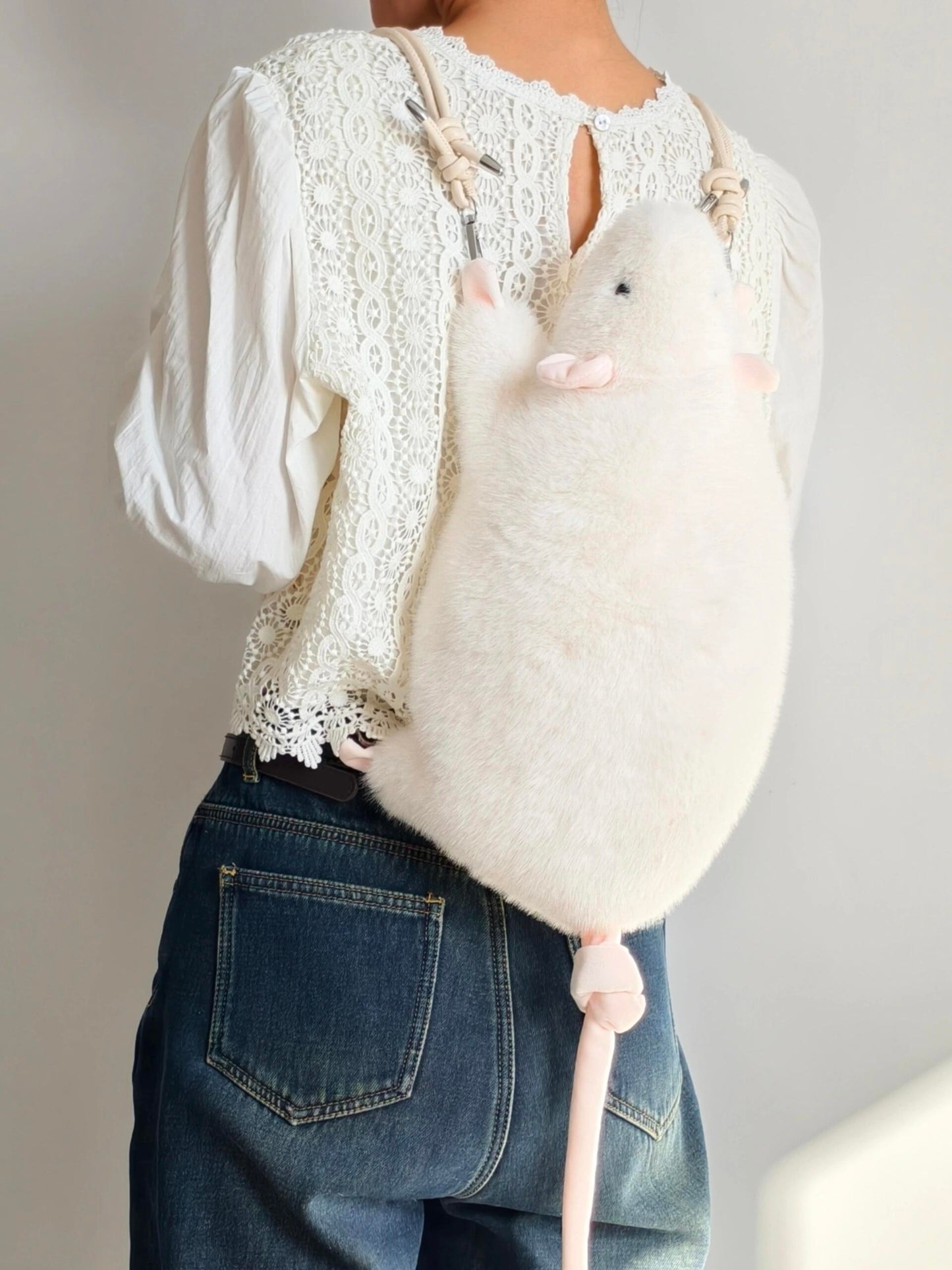 Soft Fufu Simulated Fancy Rat - A Handcrafted Item