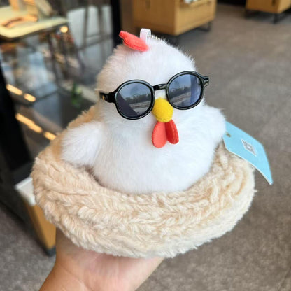 Chicken with glasses