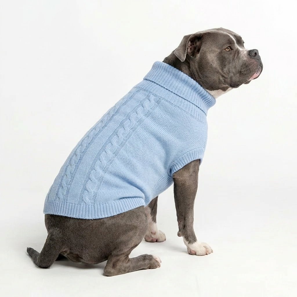 Basic Cable Knit – Baby Blue