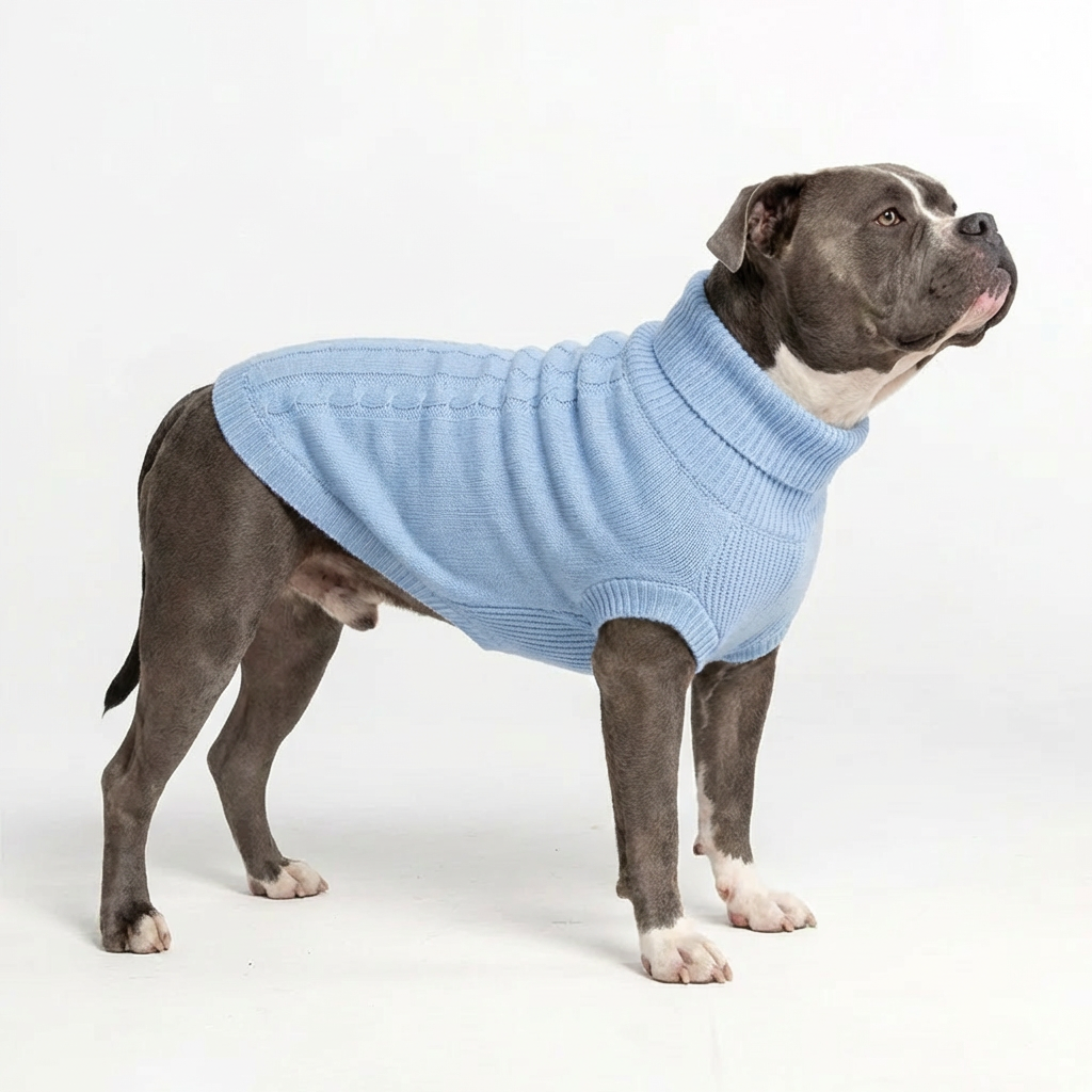 Basic Cable Knit – Baby Blue