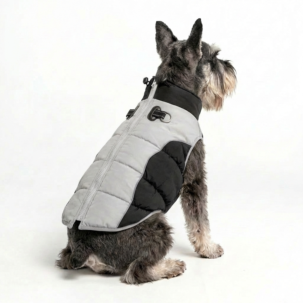 Insulated Winter Dog Vest – Black