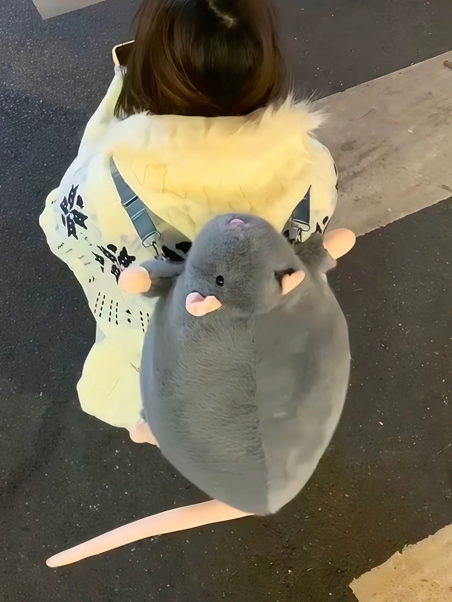 Mouse plush toy bag