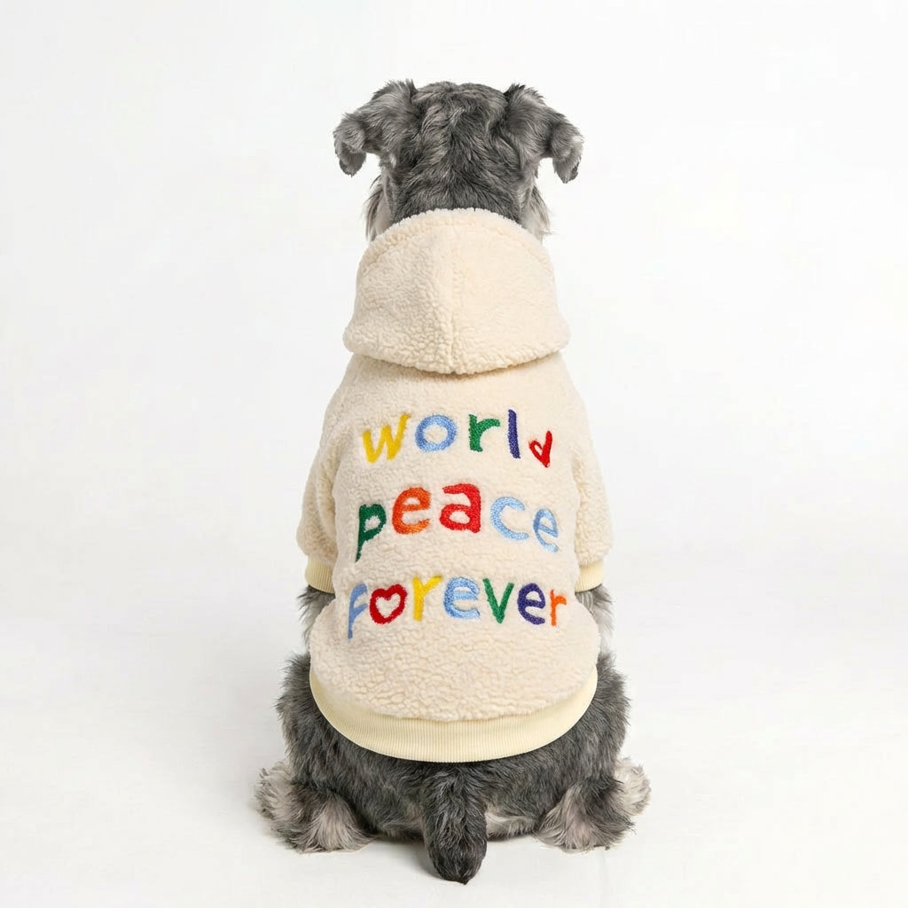 Peace™ Dog Hoodie - Cream