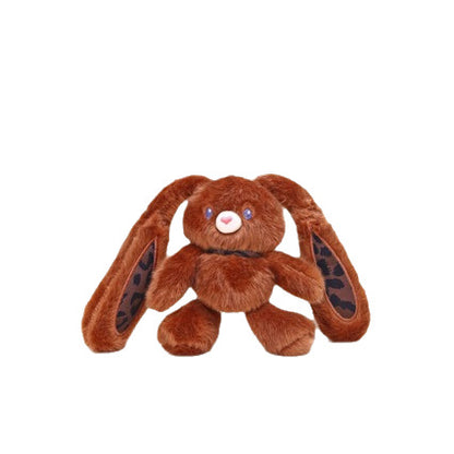 Leopard - print Pull - ear Rabbit Keychain