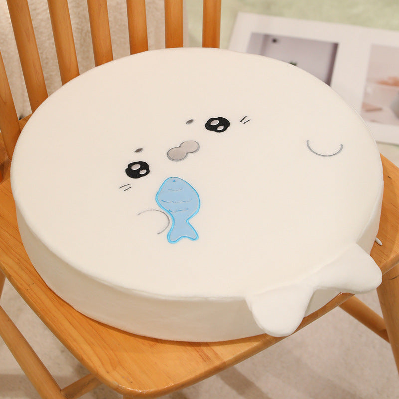 Seal - shaped Flattened Seat Cushion