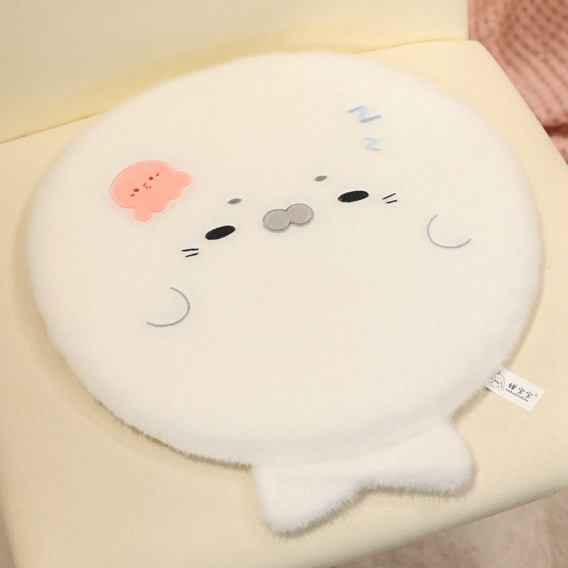 Seal - shaped Flattened Seat Cushion