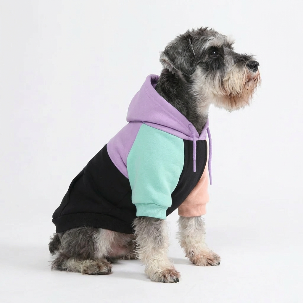 Colorblock Human Hoodie – Black Multi