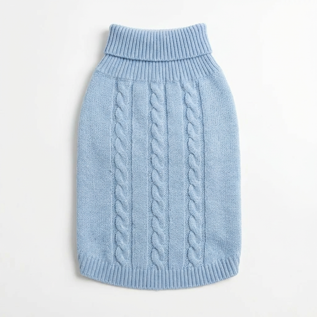 Basic Cable Knit – Baby Blue