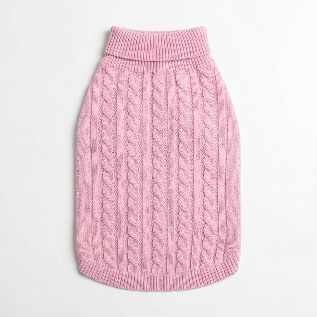 Basic Cable Knit – Baby Pink