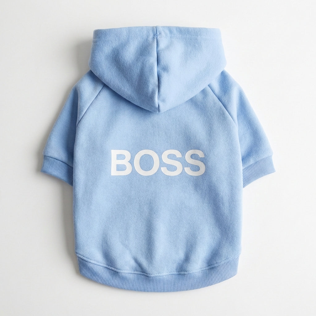 Boss Dog Hoodie – Sky Blue